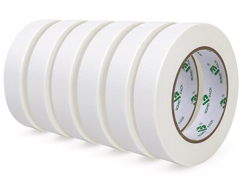 Duct Tape Heavy Duty - Tape Duct 1 Inches x 30 Yards 6 Pack, 8.27 mil, Strong, Flexible, No Residue, All-Weather and Tear by Hand - for Repairs, Industrial, Professional Use (White) in Saudi Arabia