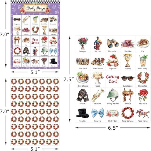 Fancy Land Horse Bingo Games Cards 24 Player Derby Party Bingo Game Western Birthday Party Favors in Saudi Arabia