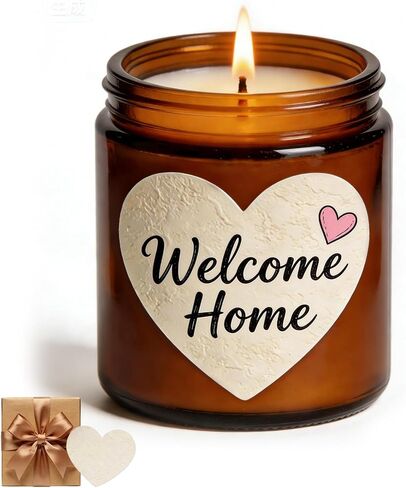 Housewarming Gifts for New Home – DIY Label Candle for Homeowners, First Apartment & Realtor Closing Gift – Customizable Funny Jar Candle, Gift Ready in Saudi Arabia