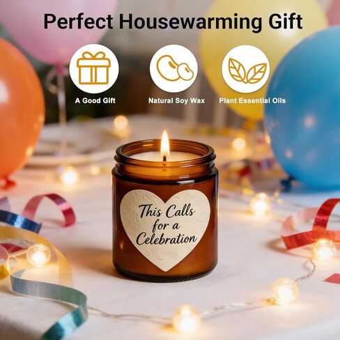 Housewarming Gifts for New Home – DIY Label Candle for Homeowners, First Apartment & Realtor Closing Gift – Customizable Funny Jar Candle, Gift Ready in Saudi Arabia