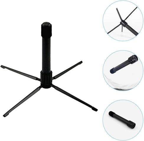 حامل فلوت وكلارينيت محمول قابل للطي، حامل آلات النفخ مع قاعدة ثابتة، رف عرض فلوت للمنزل، استوديو الموسيقى، والاستخدام الخارجي in Kuwait