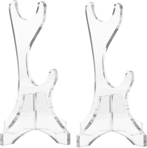 STOBAZA 1 Pair Acrylic Flute Stand 2-tier Vertical Recorder Display Rack Desktop Flute and Piccolo Holder Musical Instrument Storage Organizer in Saudi Arabia
