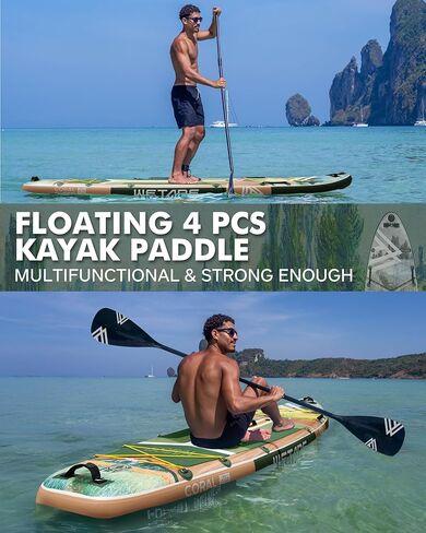 11'6"x35" Inflatable Paddle Board, 450lbs Extra Wide Stand Up Sup Board for Adults, Blow Up Paddleboard Kayak Non-Slip Stable Deck Boat for Yoga Fishing Surf in Saudi Arabia