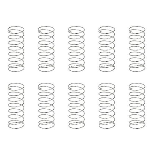 uxcell 10Pcs Compression Springs, 0.2mm Wire Diameter x 4mm OD x 10mm Length 304 Stainless Steel Extension Spring Ballpoint Pen Pressure Springs for Shop Home Repairs, Silver in Saudi Arabia