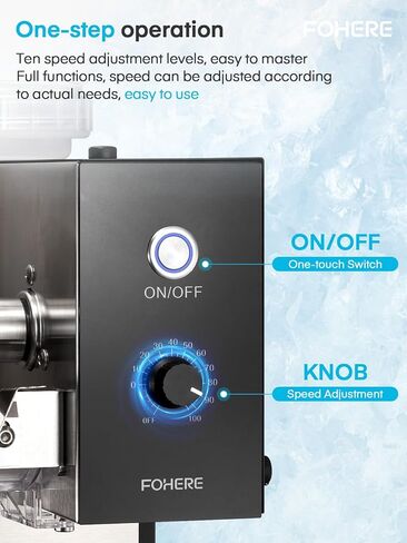 Snowflake Ice Machine Commercial 176LBS/24H, Stainless Steel Ice Shaver Machine Electric Snow Cone Machine, 100-Speed Adjustable, Ice Cream Equipment Dessert Shop Equipment in Kuwait