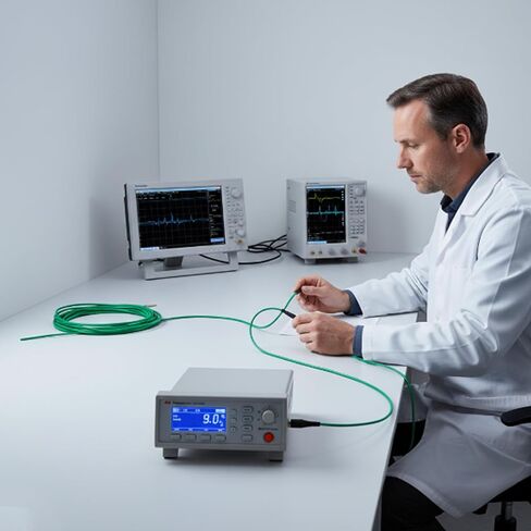 سلك حراري من النوع K AWG 24 عازل PVC مجدول عالي الحرارة (يصل إلى 1370 درجة مئوية/2500 درجة فهرنهايت) - لفة 10 ياردة (9 م) (177 بوصة/4.5 م) in Kuwait