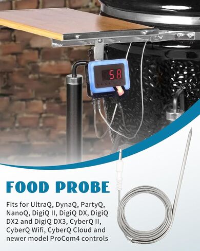8 Foot Temperature Probe Fit for DynaQ/UltraQ/PartyQ/DigiQ/CyberQ Controls Food Premium Dishwasher Safe Temperature Probe in Saudi Arabia