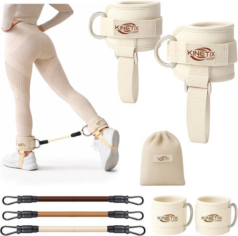 Ankle Resistance Bands with Cuffs, Resistance Bands for Women & Men, Durable Home Gym Accessories for Kickbacks, Hip & Glute Training, and Butt Lift Fitness in Saudi Arabia