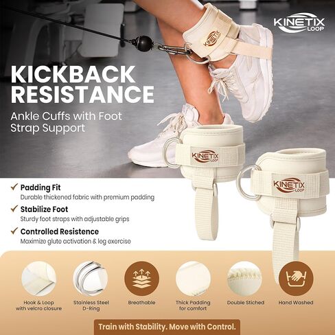 Ankle Resistance Bands with Cuffs, Resistance Bands for Women & Men, Durable Home Gym Accessories for Kickbacks, Hip & Glute Training, and Butt Lift Fitness in Saudi Arabia