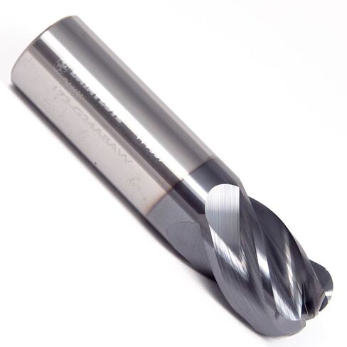Data Flute Carbide Corner Radius End Mill 3/4" 5FL AlTiN 0.250" Radius D64695 in Saudi Arabia