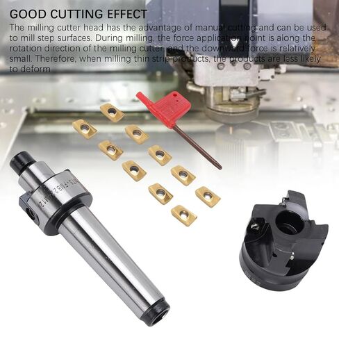 Luocute Face End Mill، MT3-FMB22 قضيب تمديد ساق مستقيم 400R 50 22 رأس قطع الطحن مع 10 قطع APMT1604 شفرات CNC، مطاحن نهاية دائرية للزاوية in Saudi Arabia