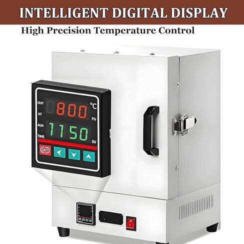 High-Temperature Muffle Furnace 110V 2KW - 1150℃ Laboratory Burnout Oven for Lost-Wax Casting, Ceramic Firing, Clay DIY, Metal Melting, Jewelry Making in Saudi Arabia
