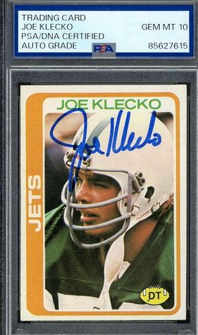 Joe Klecko Gem Mint 10 PSA DNA Signed 1978 Topps Rookie Autograph - Football Slabbed Autographed Rookie Cards in Saudi Arabia