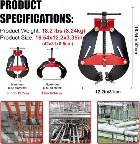 مشبك محاذاة الأنابيب شديد التحمل من 5 إلى 13 بوصة، مشبك لحام احترافي مع إصدار سريع in Kuwait