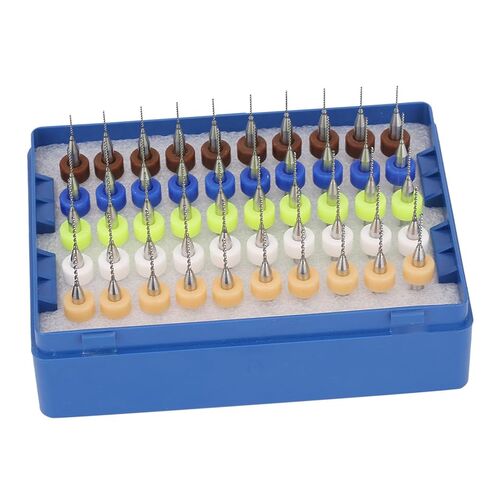 Carbide Micro Drill Bits Set, 50pcs 0.5-0.9mm for PCB Circuit Board Carving - High Hardness Wear, Multi - Size Precision Drills for Electronics and Hardware in Saudi Arabia