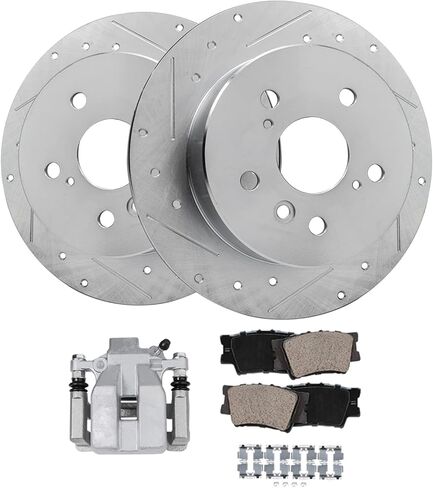 Detroit Axle - Brake Rotors for Lexus GS350 GS450h IS300 IS350 IS200t GS200t RC200t RC300 RC350, 13.15" inch Front and 12.20" inch Rear Drilled and Slotted Disc Brake Rotors Replacement in Saudi Arabia