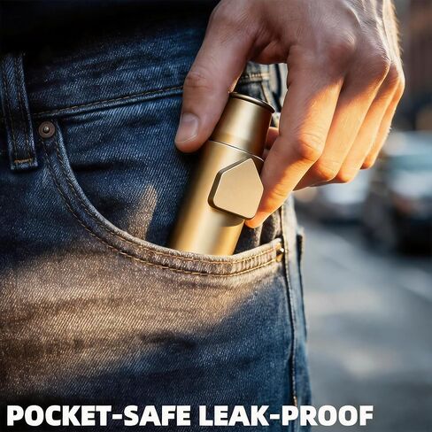 زجاجة OakMsOik OMO الجيل الثاني المقاومة للتسرب من SnufBullet Spice and Sweetener، محمولة للسفر للاستخدام في المطبخ فقط (ألومنيوم مؤكسد) in Kuwait