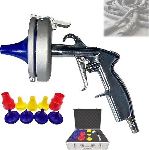 Pneumatic Hydraulic Hose Cleaning Set - 9 Nozzles, Sponge Ball & Storage Box, 0.23-2in Air Powered Pipe Cleaner for Industrial Soft & Hard Pipes in Saudi Arabia