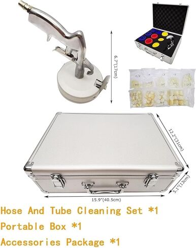 Pneumatic Hydraulic Hose Cleaning Set - 9 Nozzles, Sponge Ball & Storage Box, 0.23-2in Air Powered Pipe Cleaner for Industrial Soft & Hard Pipes in Saudi Arabia