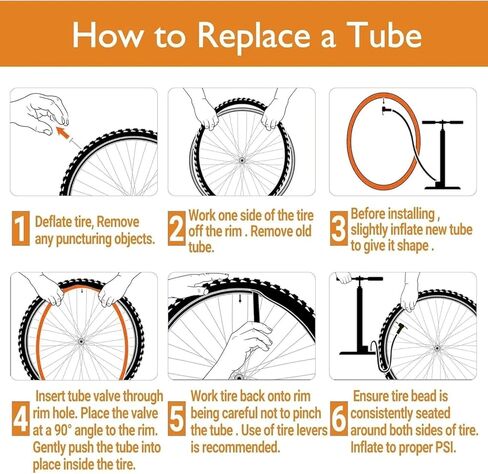 26" Bike Inner Tubes 26x1.5/1.75 Inch Replacement Bicycle Inner Tubes (1 PCS) Reliable 26 x 1.5-1.75 Inner Tubes AV 32MM Schrader Valve for City/Road/Mountain Scenarios Bike Tires in Saudi Arabia