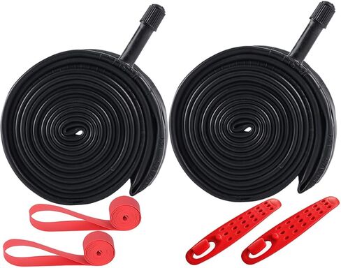 2 حزمة من الأنابيب الداخلية للدراجة 20 × 1.75/2.125 صمام شريدر 33 مم 20 بوصة بالإضافة إلى شريطين لإطارات الدراجة متوافق مع أنابيب الدراجات 20 × 1.75 20 × 1.9 20 × 1.95 20 × 2.0 20 × 2.125 in Kuwait