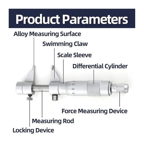 Three-Claw Inner Diameter Micrometer 1pcs Internal Micrometer Inside Measuring Tool Micrometric Gauge for Measurement Indoor Diameter Meter(25-50mm Inside) in Saudi Arabia