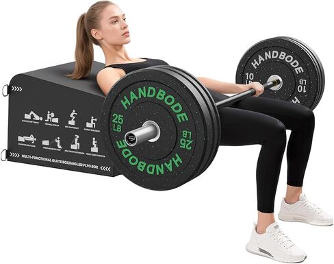 Hip Thrust Bench, Multi-Functional Slip-Free Hip Thrust Machine for Glute Bridge, Box Jump, Push-Ups, Squat, Ab Exercise, Suitable for Home & Gym in Kuwait
