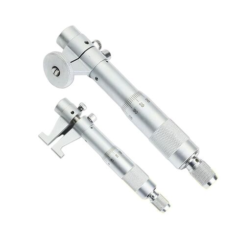 Three-Claw Inner Diameter Micrometer 1set High Precision Internal Micrometer Stainless Steel Vernier Caliper Gauge 0.01mm Accurate Diameter Screw Measuring Tool(25-50MM) in Saudi Arabia