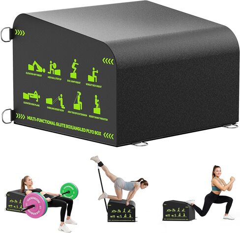 مقعد دفع الورك، جهاز دفع الورك متعدد الوظائف مانع للانزلاق لجسر الغلوت، قفز الصندوق، تمارين الضغط، القرفصاء، تمرين البطن، مناسب للمنزل وصالة الألعاب الرياضية in Kuwait