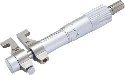 Stainless Steel Two-Point Inner Diameter Micrometer Internal Measuring 5-30/25-50-75-100mm0.01N inner Ruler(Silver-1) in Saudi Arabia