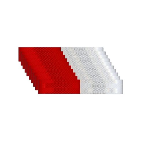 2" x 12" Reflective Strips 3M Diamond Grade Reflective Safety Tape, Red/White Conspicuity Markings w/DOT-C2 for Semi Trucks, Trailers, and Vehicles -25pk in Kuwait