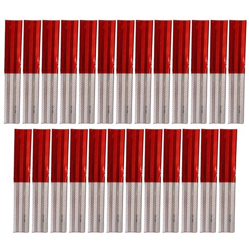 2" x 12" Reflective Strips 3M Diamond Grade Reflective Safety Tape, Red/White Conspicuity Markings w/DOT-C2 for Semi Trucks, Trailers, and Vehicles -25pk in Kuwait