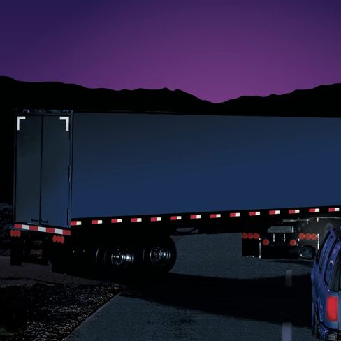 2" x 12" Reflective Strips 3M Diamond Grade Reflective Safety Tape, Red/White Conspicuity Markings w/DOT-C2 for Semi Trucks, Trailers, and Vehicles -25pk in Kuwait