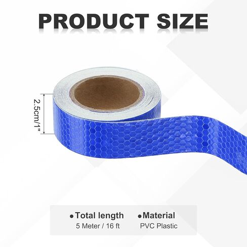 MECCANIXITY Reflective Tape, 2 Inch x 16 ft Self-Adhesive Trailer Reflector Tape Waterproof Warning Safety Sticker High Visibility Night Reflectors for Bikes Cars, Orange in Saudi Arabia