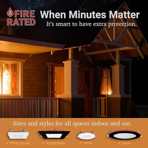 NUWATT 12 حزمة إضاءة LED مجوفة مقاس 3 بوصات مقاومة للحريق، مصابيح ويفر LED قابلة للتعتيم 3 بوصات، 5CCT 2700K/3000K/3500K/4000K/5000K، 8 وات، 550LM، لا حاجة إلى مخروط، CRI90 إضاءة مجوفة بدون غطاء رطبة وIC، ETL in Kuwait