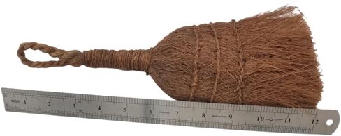 Palm Fiber Handheld Small Broom, Natural Bristle, Handmade Mini Fireplace Broom Brush in Saudi Arabia