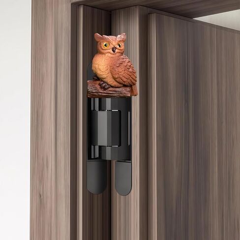 Cute Mini Creative Forest Animals, Gray Owls Hinge Heads Decorative Topper Set 3PCS, Home Decoration,Magnetic Hinge Head Toppers Door Hinge in Saudi Arabia
