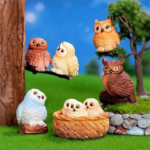 Cute Mini Creative Forest Animals, Gray Owls Hinge Heads Decorative Topper Set 3PCS, Home Decoration,Magnetic Hinge Head Toppers Door Hinge in Saudi Arabia