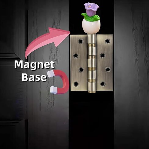 Cute Mini Creative Small Flower Potted Plant, Morning Glory Flower Hinge Heads Decorative Topper Set 6PCS, Home Decoration,Magnetic Hinge Head Toppers Door Hinge in Saudi Arabia