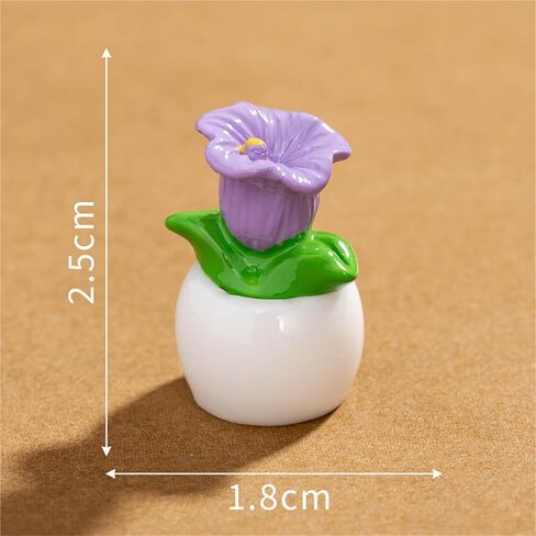 Cute Mini Creative Small Flower Potted Plant, Morning Glory Flower Hinge Heads Decorative Topper Set 6PCS, Home Decoration,Magnetic Hinge Head Toppers Door Hinge in Saudi Arabia