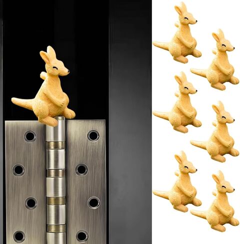 Cute Mini Creative Forest Animals, Waving Little Kangaroos Hinge Heads Decorative Topper Set 6PCS, Home Decoration,Magnetic Hinge Head Toppers Door Hinge in Saudi Arabia