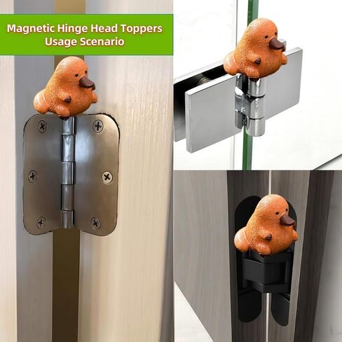 Cute Mini Creative Forest Animals, Sitting Platypus Hinge Heads Decorative Topper Set 6PCS, Home Decoration,Magnetic Hinge Head Toppers Door Hinge in Saudi Arabia