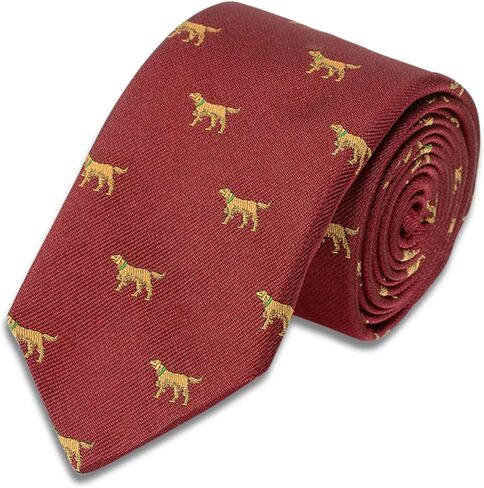 Stateman Stripe Necktie - 100 ٪ حرير وطني التعادل للرجال - أحمر أبيض أزرق مخطط - مصنوع يدويا في الولايات المتحدة in Kuwait