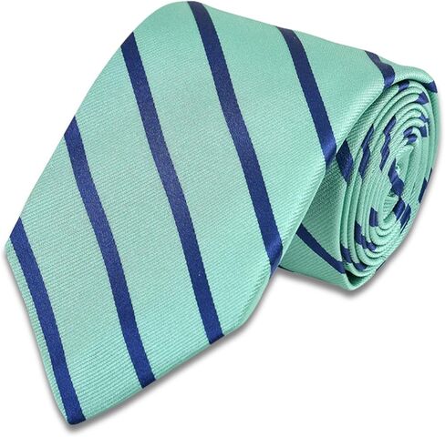 Stateman Stripe Necktie - 100 ٪ حرير وطني التعادل للرجال - أحمر أبيض أزرق مخطط - مصنوع يدويا في الولايات المتحدة in Kuwait