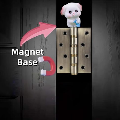 Cute Mini Creative The Little Dog Holding a Shovel Hinge Heads Decorative Topper Set 3PCS, Home Decoration,Magnetic Hinge Head Toppers Door Hinge in Saudi Arabia