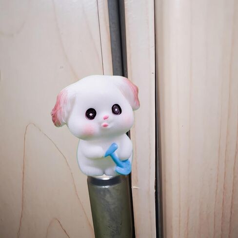 Cute Mini Creative The Little Dog Holding a Shovel Hinge Heads Decorative Topper Set 3PCS, Home Decoration,Magnetic Hinge Head Toppers Door Hinge in Saudi Arabia