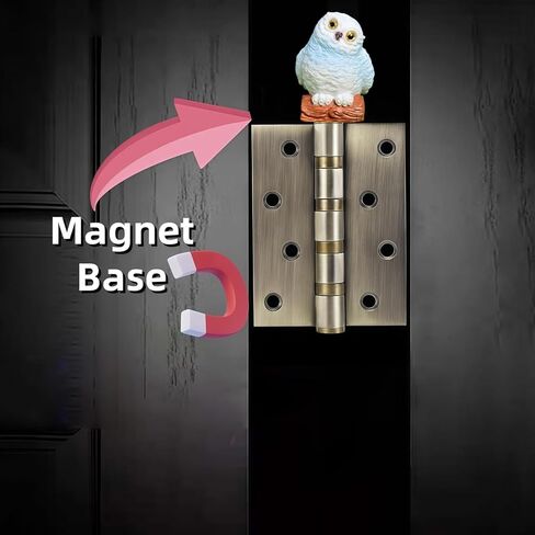 Cute Mini Creative Forest Animals, White Owls Hinge Heads Decorative Topper Set 3PCS, Home Decoration,Magnetic Hinge Head Toppers Door Hinge in Saudi Arabia