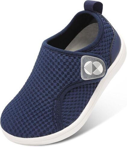 حذاء حريش شيطان للأطفال الصغار للأولاد والبنات، حذاء واسع حافي القدمين للأطفال بدون قطرة، حذاء رياضي بسيط قابل للتعديل، حذاء تنس قابل للتنفس، حذاء سهل الارتداء للمشي في الهواء الطلق والجري in Kuwait