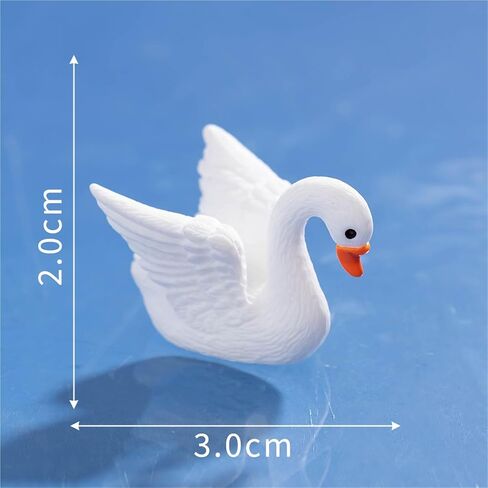 Cute Mini Creative Forest Animals, White Swans，Ducks Hinge Heads Decorative Topper Set 4PCS, Home Decoration,Magnetic Hinge Head Toppers Door Hinge in Saudi Arabia