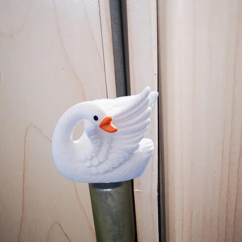 Cute Mini Creative Forest Animals, White Swans，Ducks Hinge Heads Decorative Topper Set 4PCS, Home Decoration,Magnetic Hinge Head Toppers Door Hinge in Saudi Arabia